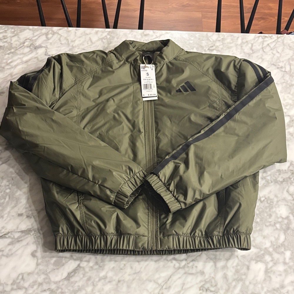 Adidas Olive Green Men's Jacket, NWT, size small
